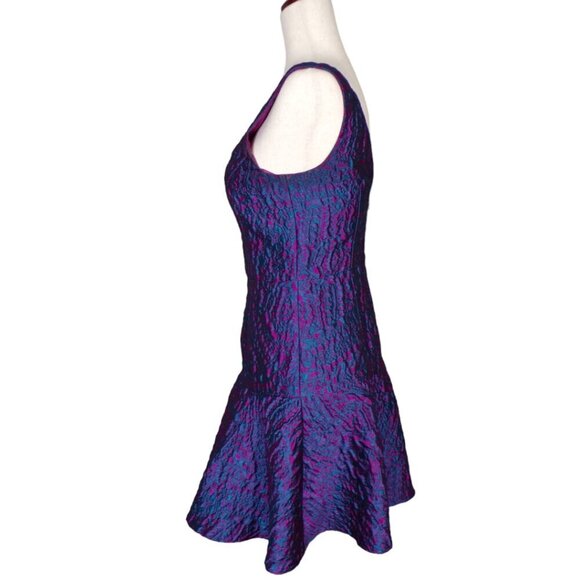 AIDAN MATTOX V-Neck Sleeveless Jacquard Cocktail Dress Size 2 #1390 - Picture 3 of 7